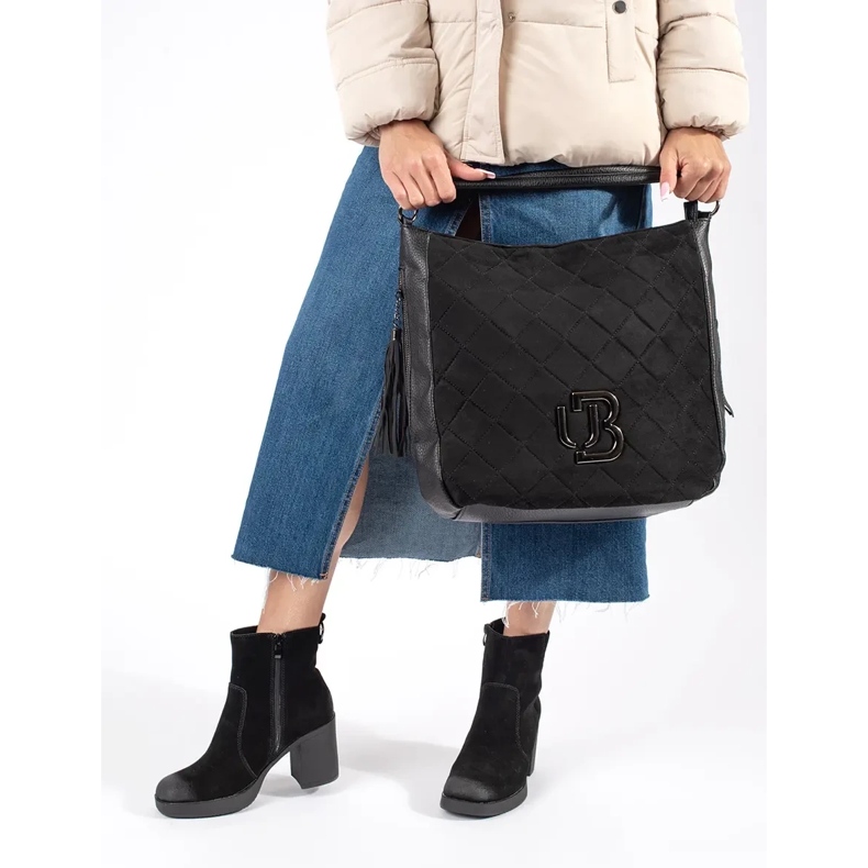 Botins femininos de couro preto por Sergio Leone 2