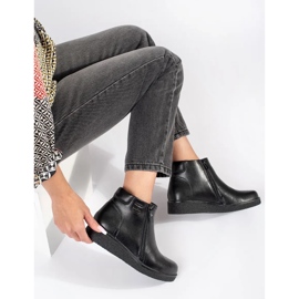 Botas confortáveis ​​com isolamento de couro preto por Sergio Leone 1