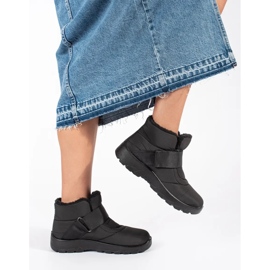 Botas de neve femininas confortáveis ​​pretas preto 2