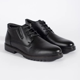 Botins pretos com cadarço para homem 1