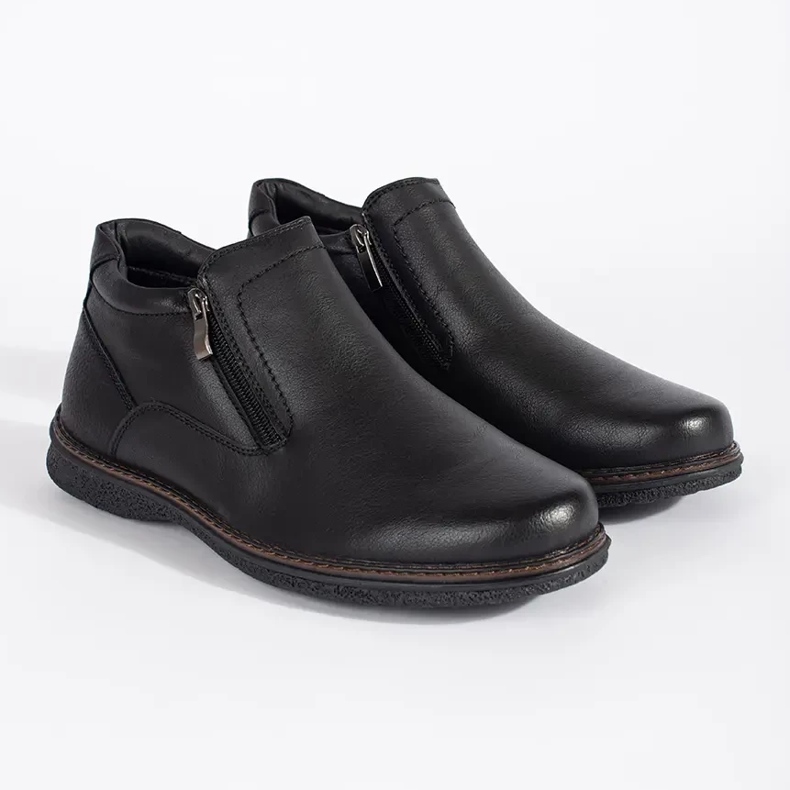 Botas masculinas pretas com isolamento preto 1