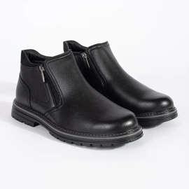 Botas de inverno masculinas negras, isoladas, pretas preto 1