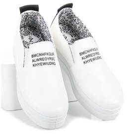 Mckeylor Tênis slip-on na plataforma branco 1