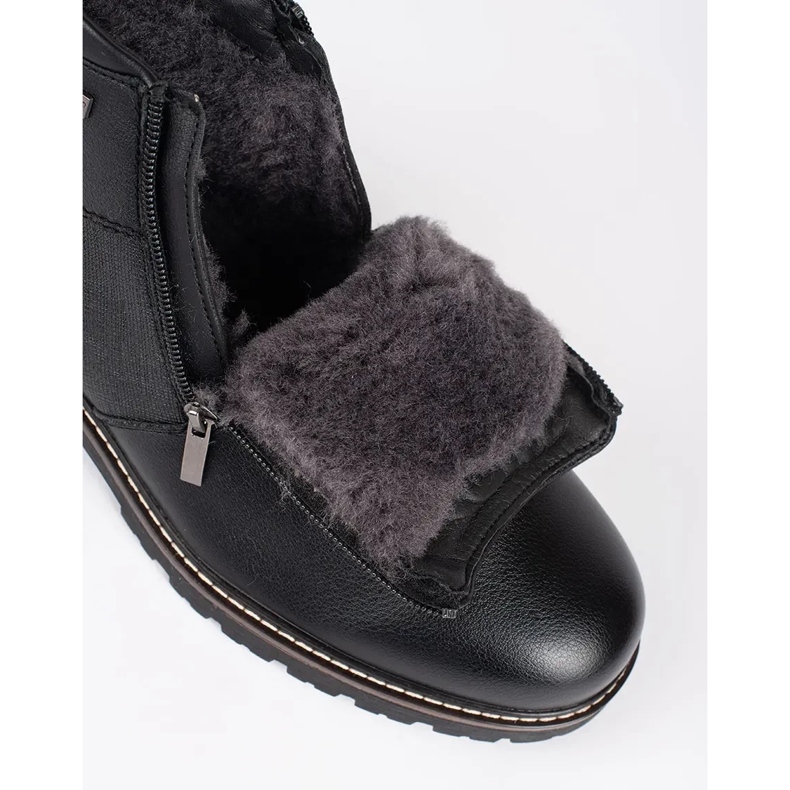 Botas Chelsea masculinas com isolamento preto 1