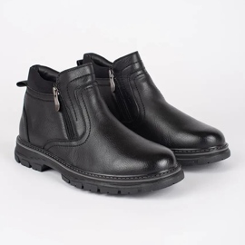 Botas masculinas pretas com isolamento preto 1