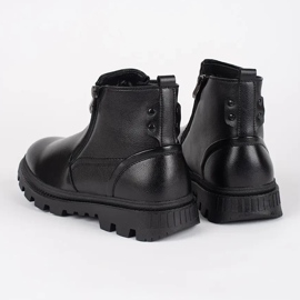 Botas masculinas pretas com isolamento preto 2