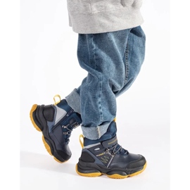 Botas altas e isoladas para menino azul 1 Botas altas e isoladas para menino azul 1