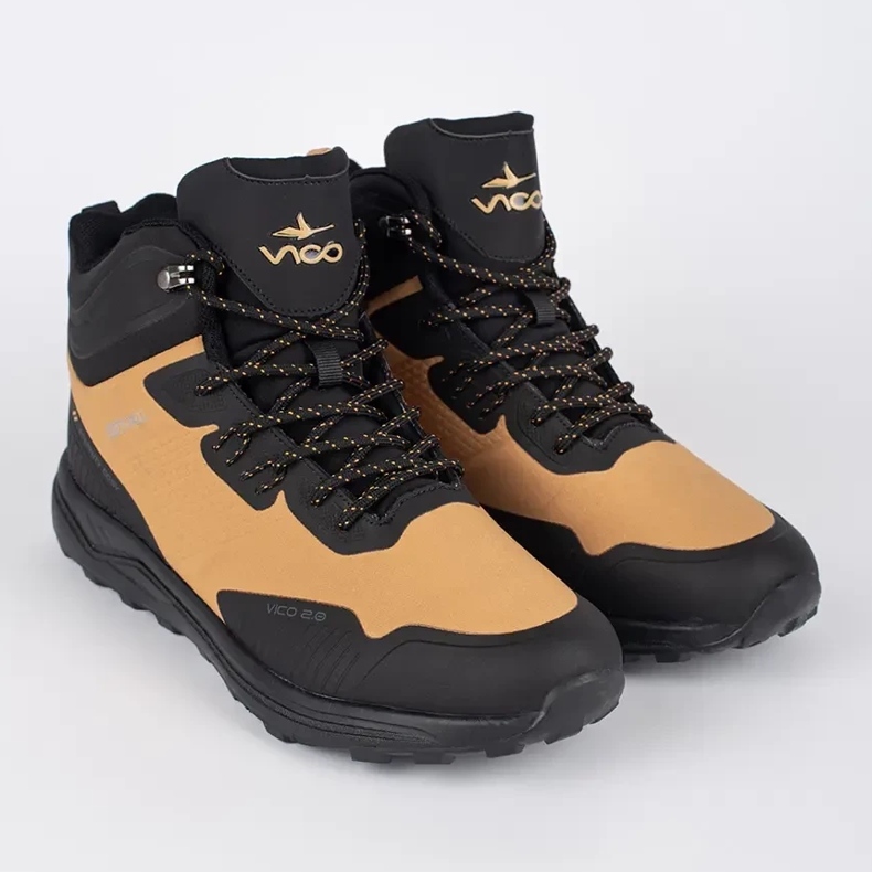 Vico Sapatos altos masculinos de trekking pretos e marrons marrom 1