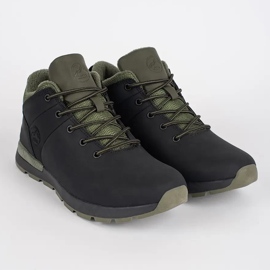 Vico Sapatos masculinos de inverno com atacadores em preto e verde 1