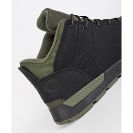 Vico Sapatos masculinos de inverno com atacadores em preto e verde 2