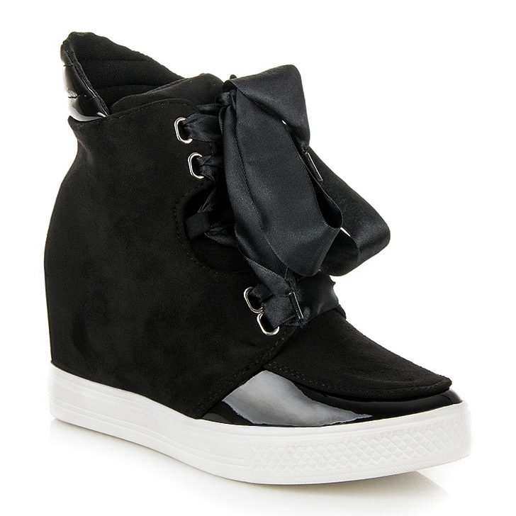 Forever Folie Tênis com fita preto 1