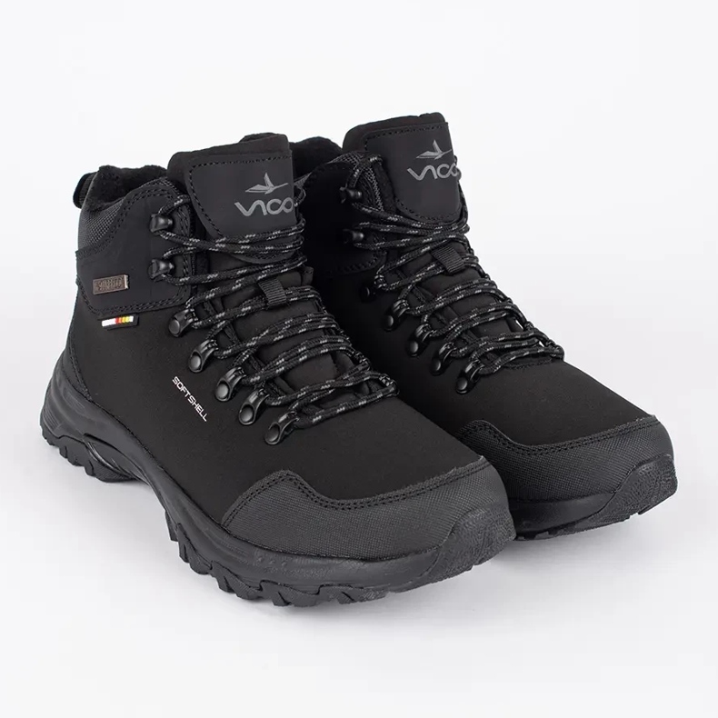 Vico Sapatos de trekking masculinos pretos 1