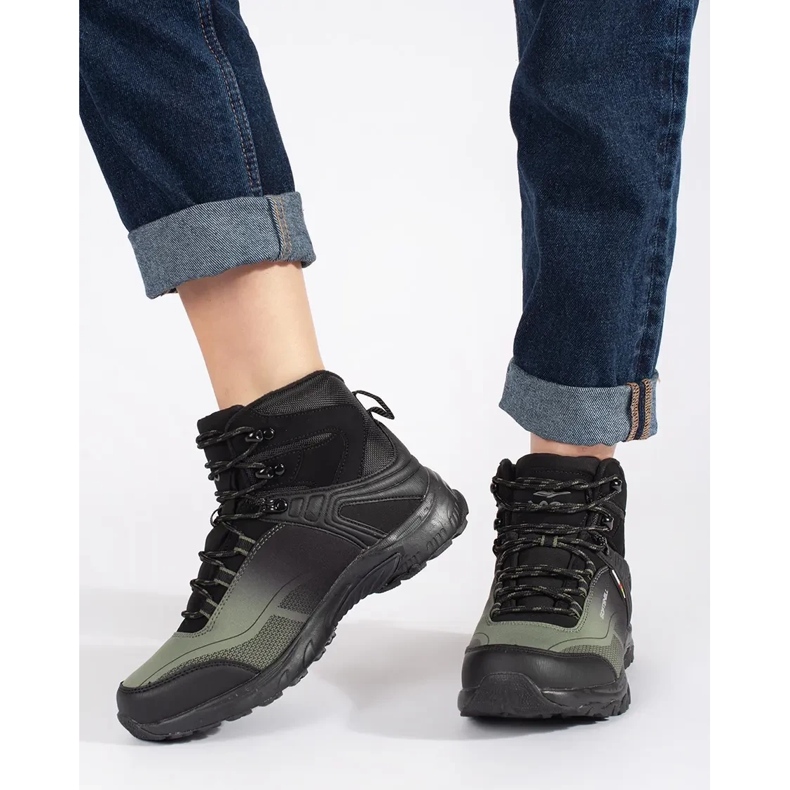 Vico Sapatos de trekking pretos e verdes 2