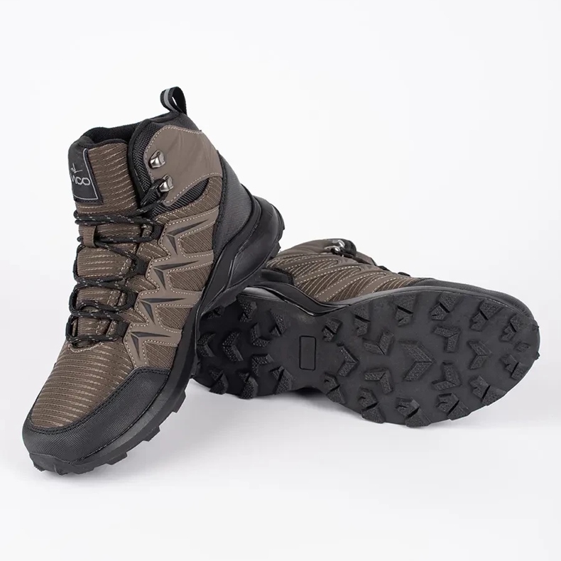 Vico Sapatos de trekking masculinos com isolamento marrom 1