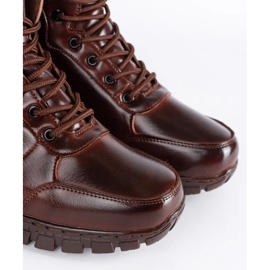 Botas de inverno com isolamento marrom para homem 1