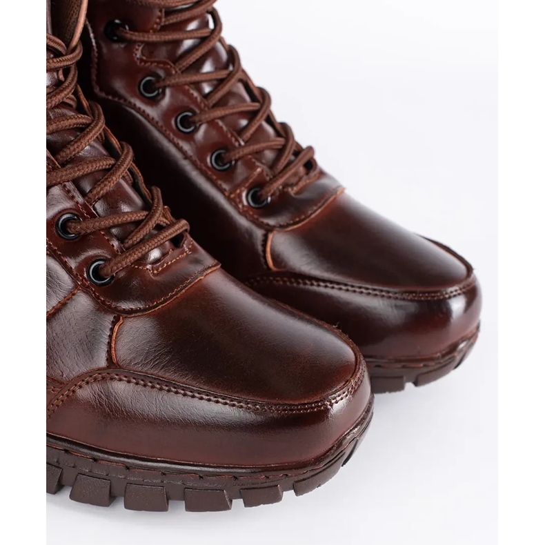 Botas de inverno com isolamento marrom para homem castanho 1 Botas de inverno com isolamento marrom para homem castanho 1