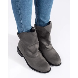 Shelvt Botins cinza com parte superior com babados 2