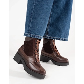 Seastar Botas de renda com lacas de laço baixo vermelho 2