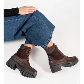Seastar Botas de renda com lacas de laço baixo vermelho 1