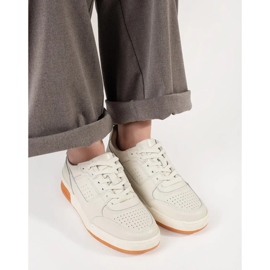 Tênis plataforma bege claro 2