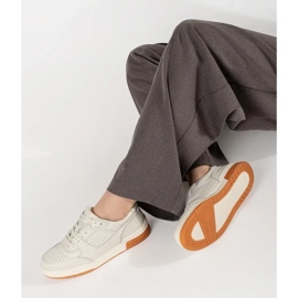 Tênis plataforma bege claro 1