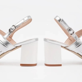 Sandálias metálicas no Srebre Sergio Leone Post prata 1