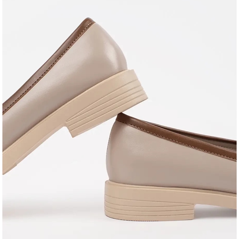 Goodin Mocassões femininos elegantes bege 1