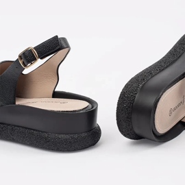 Goodin Sandálias femininas confortáveis ​​pretas preto 1