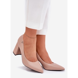 Bombas elegantes no Vinceza 62220 bege 1