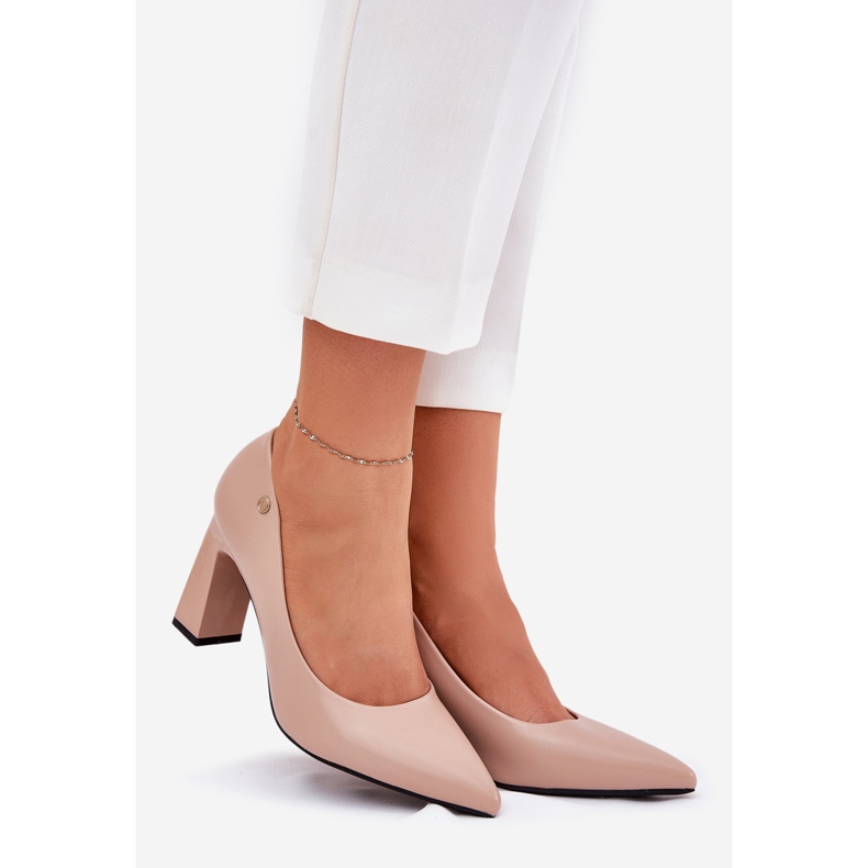 Vinceza Bombas elegantes no Vincez 62221 Barb bege 1