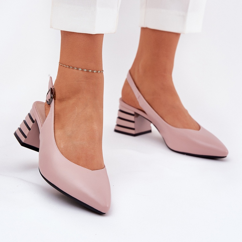 Salto alto feminino com narizes pontiagudos Vinceza 62217 Pink sujo rosa 2