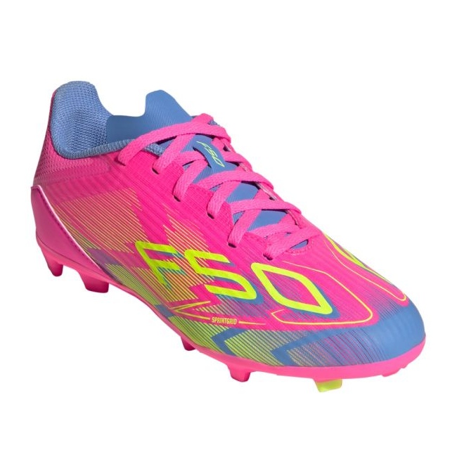 Adidas F50 League FG/MG IE3745 Sapatos de futebol rosa 1