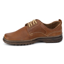 Olivier Sapatos de couro masculino casual 221gt camelo marrom 1