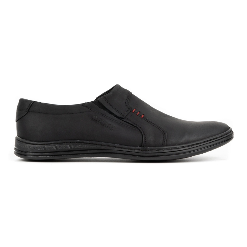 Polbut Sapatos slip-on de homem em pele 334N Plb preto 2