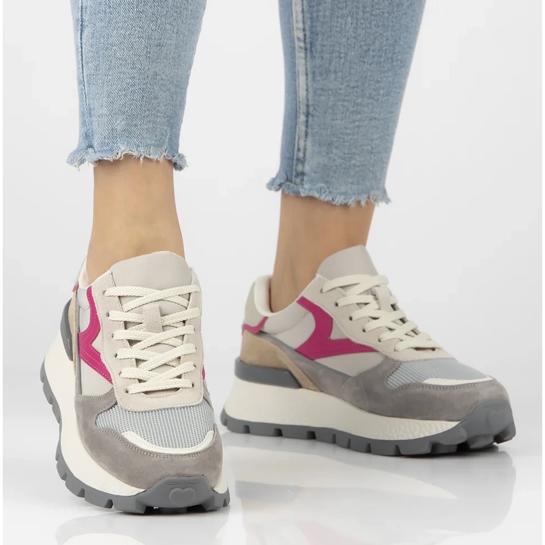 Filippo DP7070/25 tênis de couro bege 2