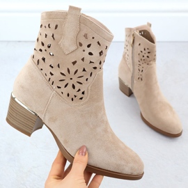 BOTAS ABRIL DE MULHERES BEIGE BEIGE Vinceza 58452 bege 1