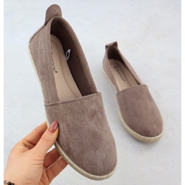 Alpargelas femininas escorregou camurça khaki potocki py16332 verde 1