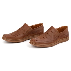 Polbut OpenWork Leather Shoes 2107L Camel castanho 6