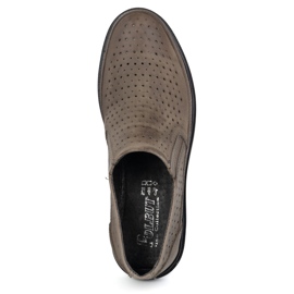 Polbut Sapatos de couro de abertura masculina 2107L cinza 5