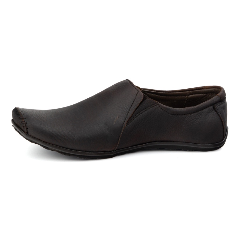 Olivier Sapatos masculinos Mocassins de couro inseridos 306kz Brown marrom 1
