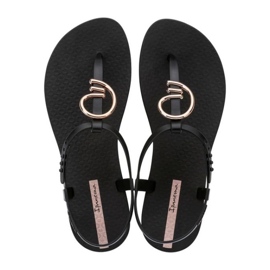 IPANEMA CLASSE STYRISH 83656 BD172 SANDLES BLACK GOLD LOOK preto 1