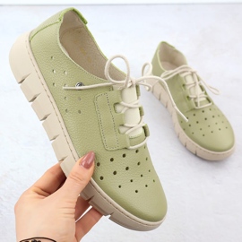Sapatos de couro Open Women's Open Green Helios 434 verde 1 Sapatos de couro Open Women's Open Green Helios 434 verde 1