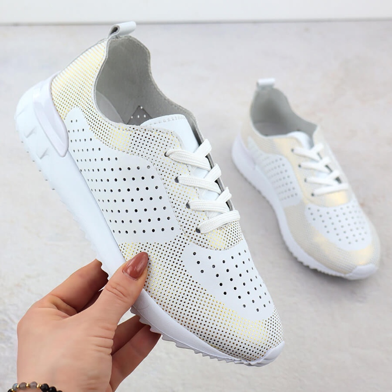 BIAłe Artiker 56C1036 Sapatos esportivos de couro aberto branco 1