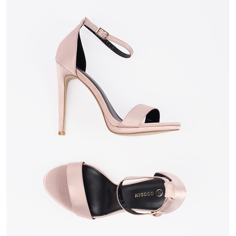 Sandálias femininas de salto alto Shelovet rosa 2