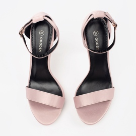 Sandálias femininas de salto alto Shelovet rosa 1