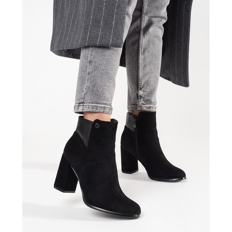 Goodin Botins de camurça preta preto 2