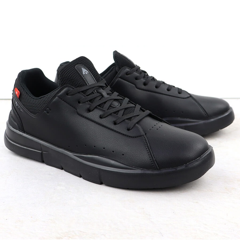 Sapatos de couro de couro masculino McArthur Mc19 preto 1