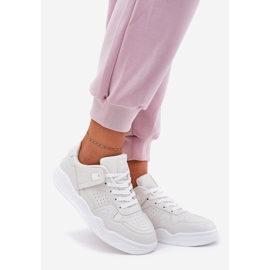 Tênis femininos sapatos esportivos com eco de couro branco 1