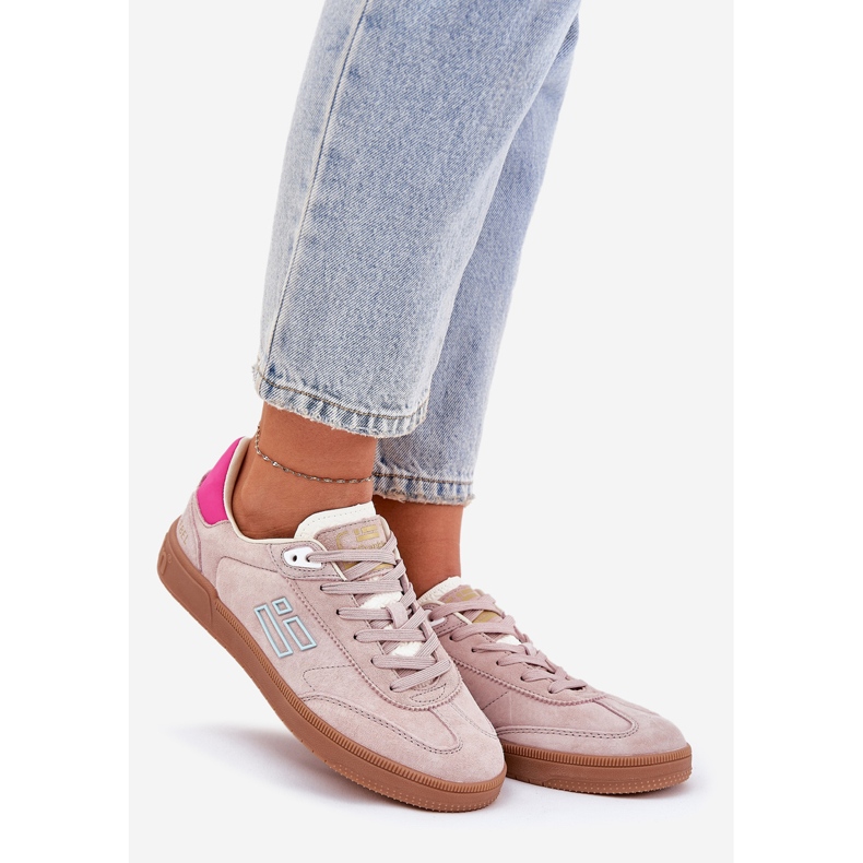 Sapatos de camurça para mulheres D.Franklin DFSH387005 Pink sujo rosa 1