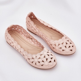 OpenWork Infantil's Ballerinas com glitter rosa 2